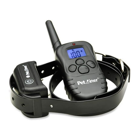 petrainer pet998db1 330 yards rechargeable waterproof electric dog shock training collar with lcd