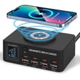 thumbnail image 1 of Station de Charge USB Multiple à 8 Ports de 100 W, Station de Charge Rapide pour Plusieurs Appareils avec Port Intelligent et Protection de Sécurité, Station de Charge USB Compatible avec Téléphones, Tablettes, Ordinateurs Portables, 1 of 6