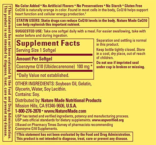 Nature Made CoQ10 100 mg Softgels 40 ea