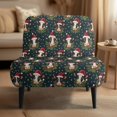 thumbnail image 2 of HELLHERO Christmas Calf Breathable Armless Accent Chair Cover with Stain Protection, Elastic Armless Accent Chair Protector, 2 of 8