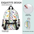 thumbnail image 5 of Colorful Cartoon Dinosaurs Landscape Cute School Backpack Bag for School with Padded Back and Adjustable Shoulder Straps 15.25"x11.5"x5.25", 5 of 5