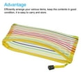 thumbnail image 3 of Uxcell B6 Colorful File Bags Storage Organizer Mesh Zipper Pouches, Yellow 6 Pack, 3 of 5