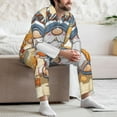 thumbnail image 7 of Picia Hello Summer Cute Gnome Pattern Men’s Long-Sleeve Sleepwear Set - Soft 2-Piece Loungewear with Pockets, Comfy PJs for Relaxing Nights-Large, 7 of 7