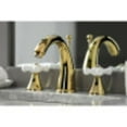 thumbnail image 4 of Kingston Brass Naples Two Handle 8" to 16" Widespread Lavatory Faucet with Brass Pop-up, 4 of 5