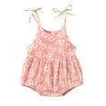 thumbnail image 1 of Body De Bebé Canastilla Onesies Para Niños Pequeños Verano Niñas Flores Correas Mono Sin Mangas Ropa Casual Rosa Odeerbi LM103-4209, 1 of 9