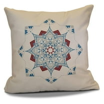 E by Design Jump For Joy Snowflake Star Print Outdoor Pillow