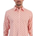 thumbnail image 3 of Club Room Men's Regular Fit Medallion Print Poplin Shirt Orange Size Large, 3 of 3