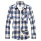 thumbnail image 4 of Camisa De Botones Para Hombre Blusa superior de manga larga con solapa y hebilla de algodón y poliéster a rayas informales a la moda para hombre (E, XXL), 4 of 5