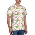 thumbnail image 4 of Yiaed Cute Baby Dinosaurs Print Mens Short Sleeve Tight Fit T-Shirt, Crewneck Casual Tee-Medium, 4 of 5
