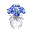 thumbnail image 2 of Mini jarrón de cristal con forma de flor | Figura floral brillante para la decoración del hogar, el coche o el escritorio | Flor de cristal hecha a mano en una base de jarrón transparente, 2 of 6
