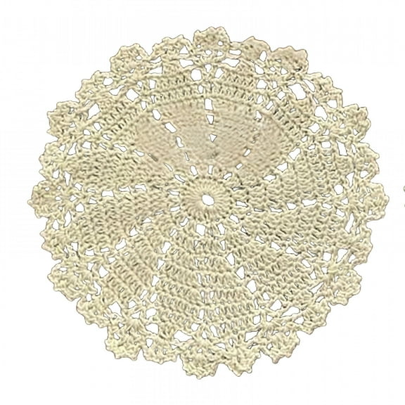 AUQ 20" Handmade Cotton Lace Doilies - Elegant Floral Crochet Table Mats for Dining Tables,Sofa Decor&Vintage Home Accessories