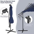 thumbnail image 4 of Pemberly Row Solar Powered 32LED Lighted Patio Offset Umbrella Outdoor Navy, 4 of 8