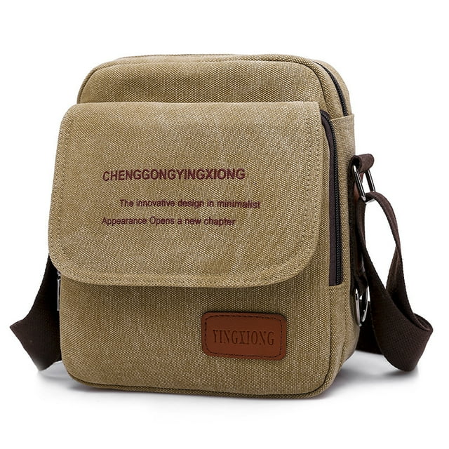 Bolso bandolera de lona con hombro pequeño