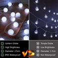 thumbnail image 6 of Gostoto 9.8-33FT 20-80LEDS 1in Globe String Lights,Outdoor Waterproof Lantern String Lights,Fairy Lights for Patio Bedroom Garden Christmas Decorations, 6 of 7