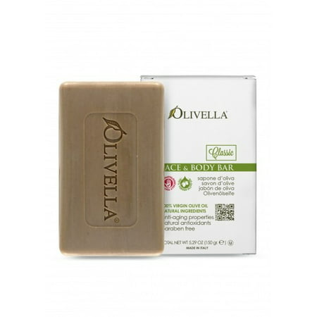 Bar Soap 100% Virgin Olive Oil Face & Body Olivella 5.29 oz Bar