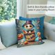 thumbnail image 5 of Funda de almohada de Halloween con diseño divertido y decorativo de felpa corta de 18 x 18 pulgadas, cojín para sofá cama de 18 x 18 pulgadas, 5 of 5