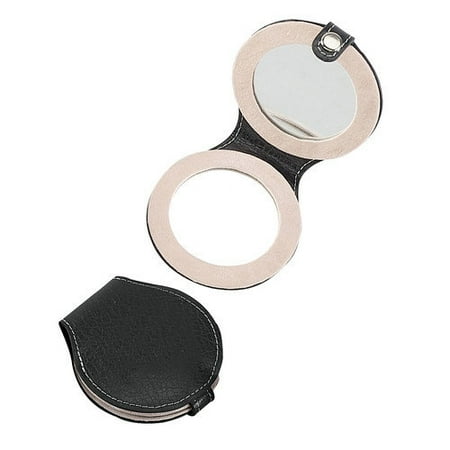 Preferred Nation Compact Leather Mirror (Set of 4)