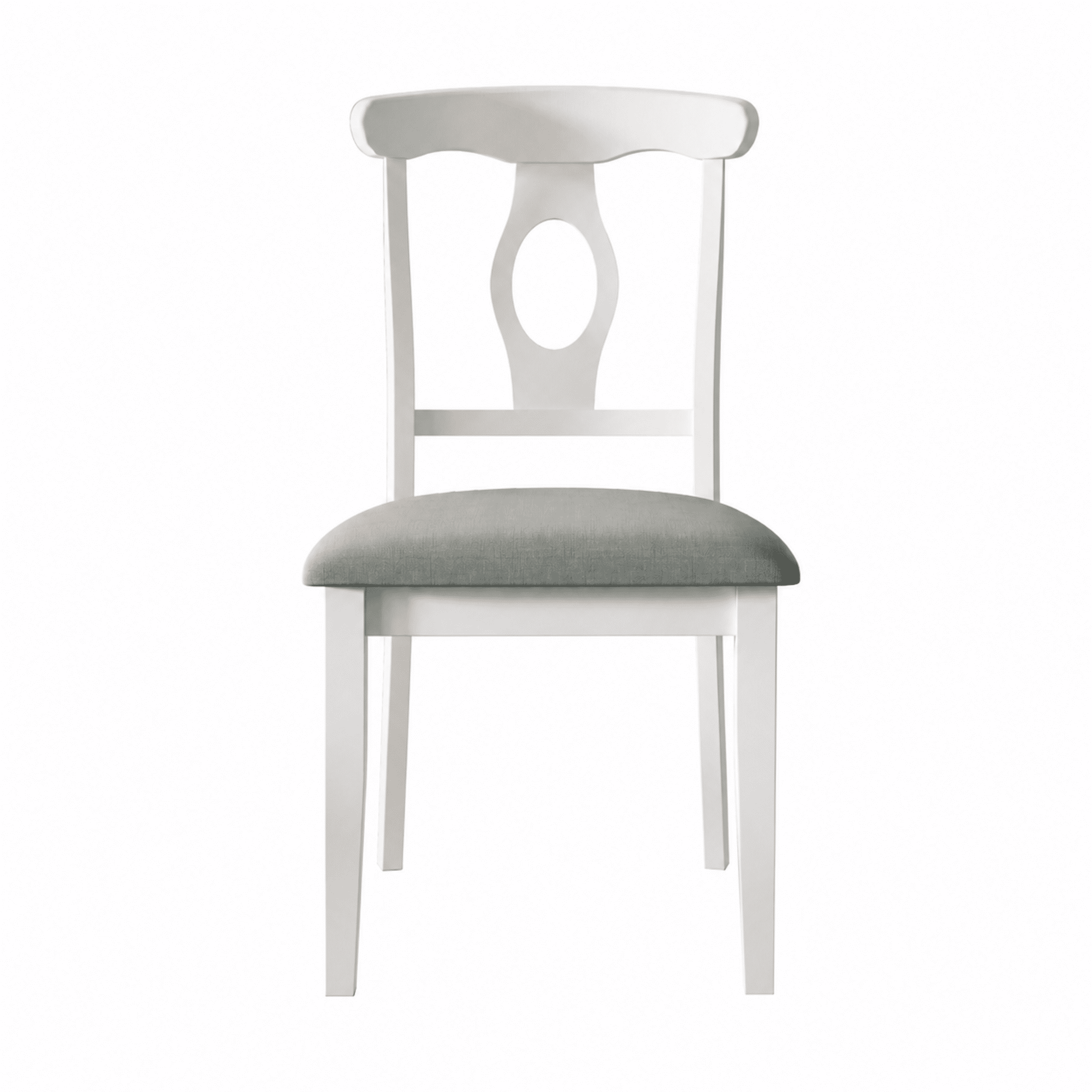Home Design Olivia Dining Chair, Set of 4, Cushioned Seat, Mid-Century Modern Style, Gray/White