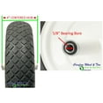 thumbnail image 2 of 15" x 4" DIAMOND Tread Wheelbarrow Tire & Wheel Assembly (4" Center Hub and 5/8" Bearings), 2 of 3