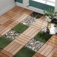 thumbnail image 4 of GZXS 11 Pack Interlocking Deck Tiles | 11.8"x11.8" WPC Patio Floor Tiles | Wood-Plastic Composite DIY Quick Install Decking, Water-Resistant Indoor & Outdoor Flooring – Oak Finish, 4 of 6
