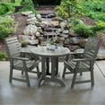 thumbnail image 3 of Highwood's 36" Round 3-pc Weatherly Dining Set - Dining Height, Outdoor, Eco-friendly, Synthetic Wood, 3 of 5
