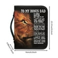 thumbnail image 4 of Extra Large Bible Cover 12x9x2.4", Gifts for Bonus Dad from Stepdaughter, Lion PU Leather Bible Case Carrier with Handle, Religious Christmas Birthday Present for Stepfather, Men Book Bag, 4 of 9