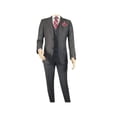 thumbnail image 2 of Men Suit BERLUSCONI Turkey 100% Italian Wool Super 180's 3pc Vested #Ber12 Gray, 2 of 11