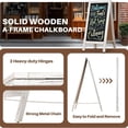thumbnail image 3 of A-Frame Double-Sided Magnetic Chalkboard 40"x20", Solid Pine Wood Freestanding Sandwich Board for Restaurants, Cafes, Weddings (Rustic White), 3 of 5