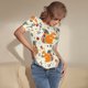 thumbnail image 3 of Balery Squirrel With Colorful Tail Body de cuello redondo de manga corta para mujer Tops de manga corta Tops básicos-XX-Large, 3 of 7