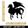 thumbnail image 2 of Regal Hippogriff Fantasy Silhouette Self-Inking Rubber Stamp Ink Stamper - Green Ink - Small 3/4 Inch, 2 of 7