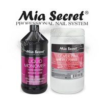 Mia Secret Liquid Monomer 32 oz and Cover Pink Powder 1.5 lb