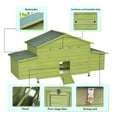 thumbnail image 3 of YIYADO 11.12 ft² Large Wooden Chicken Coop, Outdoor Hen House with 2 Free-Range Doors, 2 Nesting Boxes & Roosting Perch, Waterproof Poultry Cage, 3 of 7