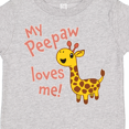 thumbnail image 4 of Inktastic My Peepaw Loves me- cute giraffe Boys or Girls Toddler T-Shirt, 4 of 5