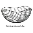 thumbnail image 4 of Becaristey Modern Style Kitchen Metal Fruit Basket Large Capacity Metal Fruit Baskets black Oblique large 1Set, 4 of 6