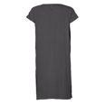 thumbnail image 4 of Mens V Neck Linen Robe Short Sleeve Kaftan Thobe Long Gown Saudi Arab Thobe Islamic Muslim Dubai Robe, 4 of 5