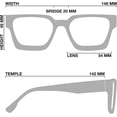 thumbnail image 5 of Oversized Eyewear Frame for Woman and Men - Rectangle Fashion Glasses for Computer, Chic Preppy Frame, 5 of 8