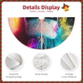 thumbnail image 3 of Sikiie Modern Abstract Colorful Skull A Nativity Christmas Tree Skirt, Jesus Christian Winter Holiday Tree Mat Decoration(30-48IN)48", 3 of 6