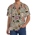 thumbnail image 1 of Fotbe Coffee pots cup Camisa Estampada de Manga Corta para Hombre, Casual de Verano, Estilo Playero, Sin Arrugas-4X-Large, 1 of 5