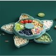 thumbnail image 3 of Vwrxbz Rotating Snack Tray Divided Candy Box 360 Spinning Double Layer Storage Container Organizer, 3 of 5