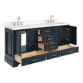 thumbnail image 6 of Ariel Stafford 73 Inch Double Oval Sink Vanity With White Quartz Countertop W/1.5" Edge In Midnight Blue, 6 of 10
