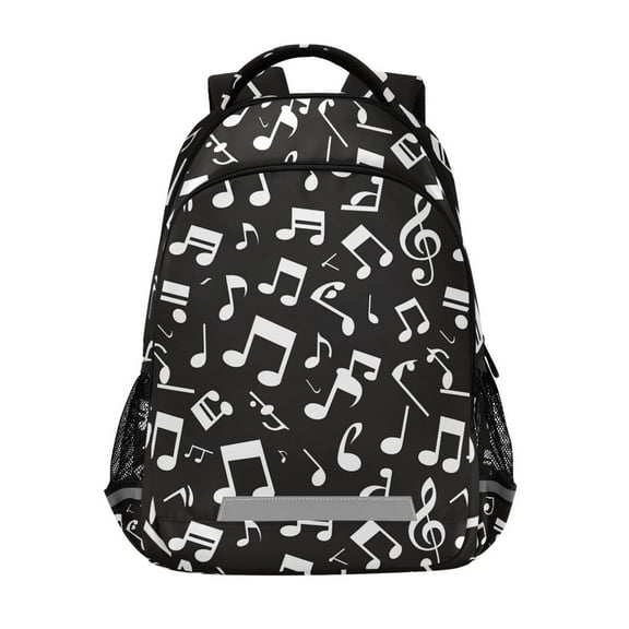 ALAZA Musical Note Pattern Backpack Elementary School Bag Bookbag Travel Rucksack