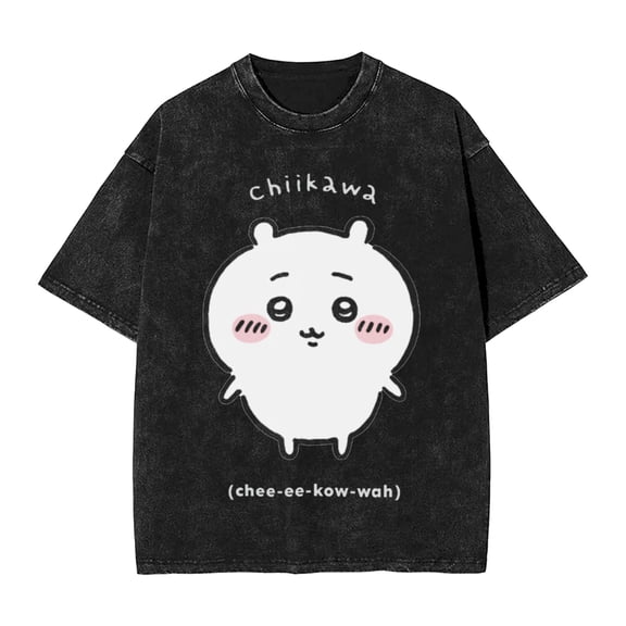 Chiikawa T-Shirts Top Tees Beach Streetwear Short-Sleeve O-Neck Casual Tee Shirt