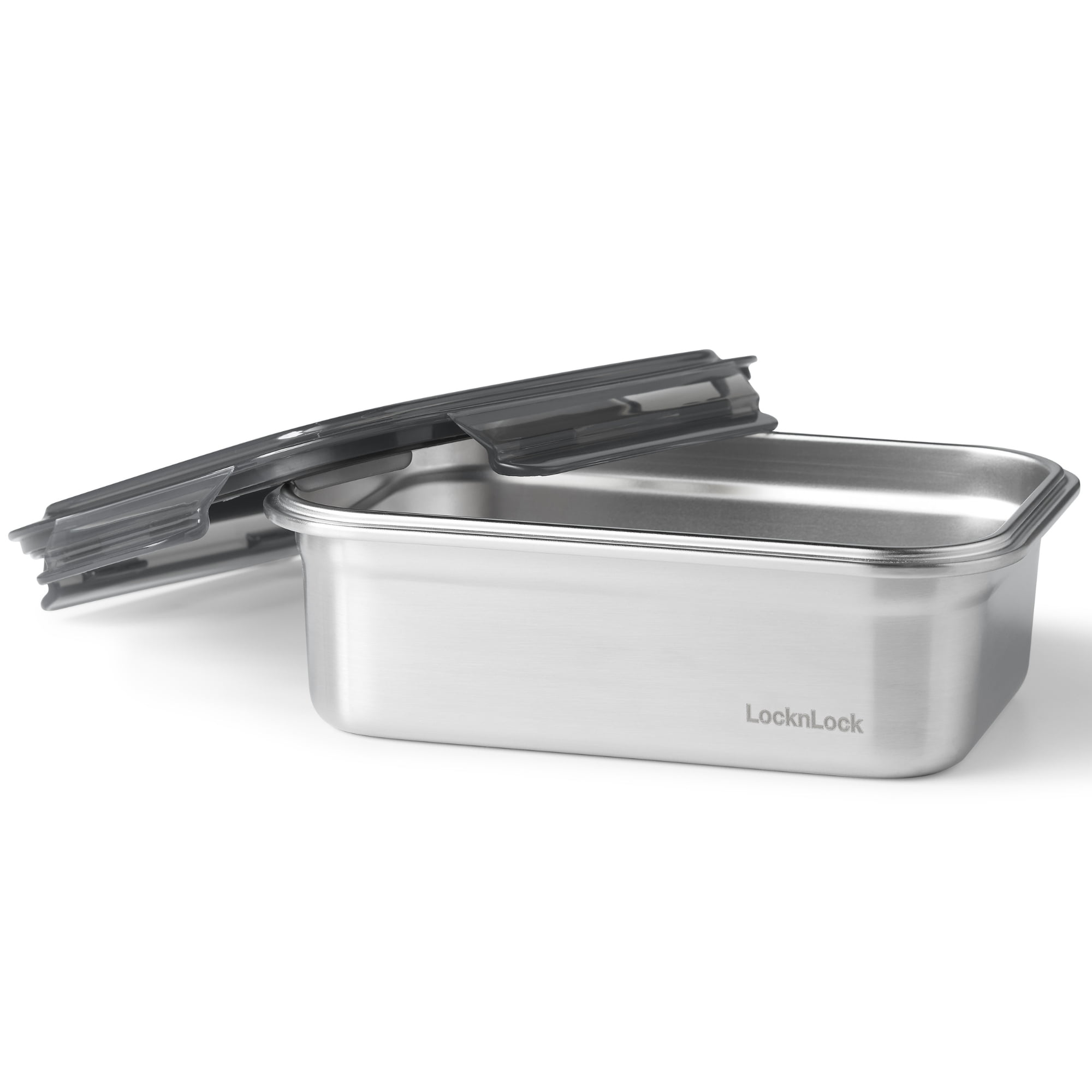 Starfrit LocknLock Steel - Contenant en acier inoxydable - 1,2L /40oz - Hermétique et étanche - Couvercle verrouillable à 4 côtés Acier inoxydable