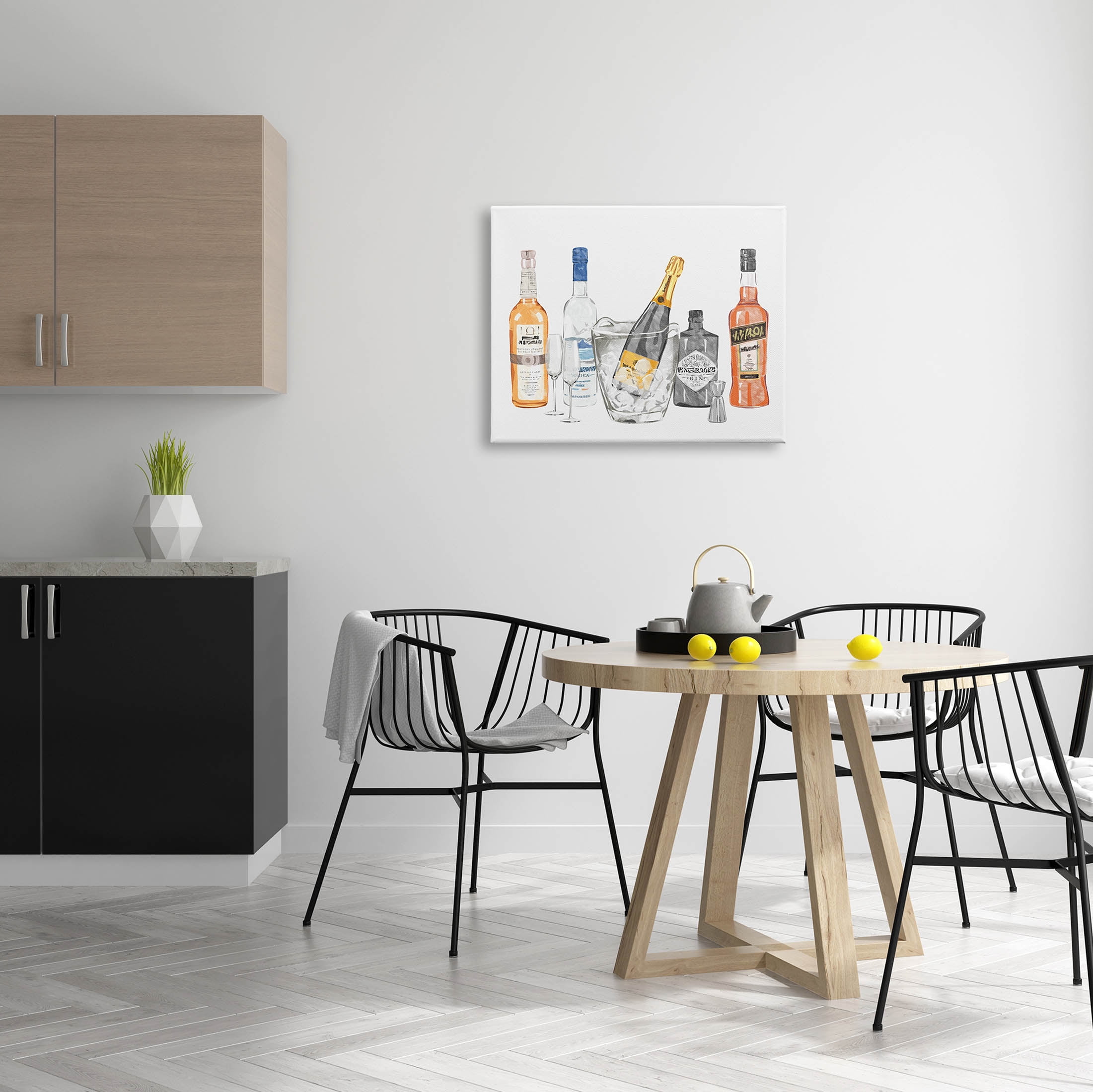 Stupell Industries Various Drink Liquor Bottles Graphic Art Gallery Wrapped Canvas Print Wall Art, Design by Ziwei Li