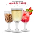 thumbnail image 4 of Copa de vino de plástico transparente de 5 oz (paquete de 20) - Libre de BPA y reciclable - Copa de vino irrompible - Vasos desechables y reutilizables para champán, postres, muestras de comida,, 4 of 4