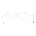 thumbnail image 4 of Elegant Womens Rimless Perfect Heart Shape Spring Hinge Sunglasses Gold - Blue Pink, 4 of 4