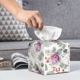 thumbnail image 6 of Kdxio Orchids Flowers Print Tissue Box Cover,Square Decorative PU Leather Facial Paper Case Organizer Holder Dispenser for Bathroom,Night Stands,Desk,Car 5.2''X5.2''X5.2'', 6 of 8