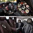 thumbnail image 4 of HUIACONG 14 Pack Floral Butterfly Car Seat Cover Set, Anti Abrasion Easy To Clean Automotive Interior Accessories, Suitable for Cars Vans Trucks, 4 of 5