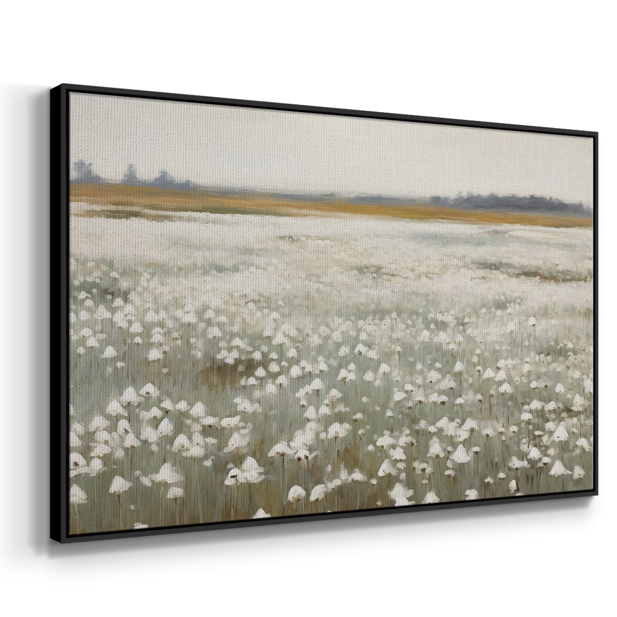 Vintage Landscape-XV By Wexford Home Framed in Black Wood Gallery Wrapped Canvas 25 in. x 37 in.