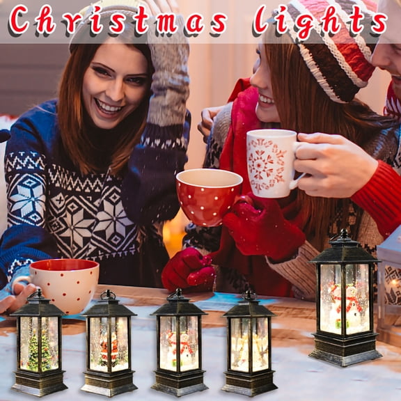ZToonmas Christmas Night Light Christmas Led Lantern Lightschristmas Lantern Candlestick Lamp Night Light Old Man Snowman Decoration Night Light Desktop Ornament Christmas Ornament 100Ml